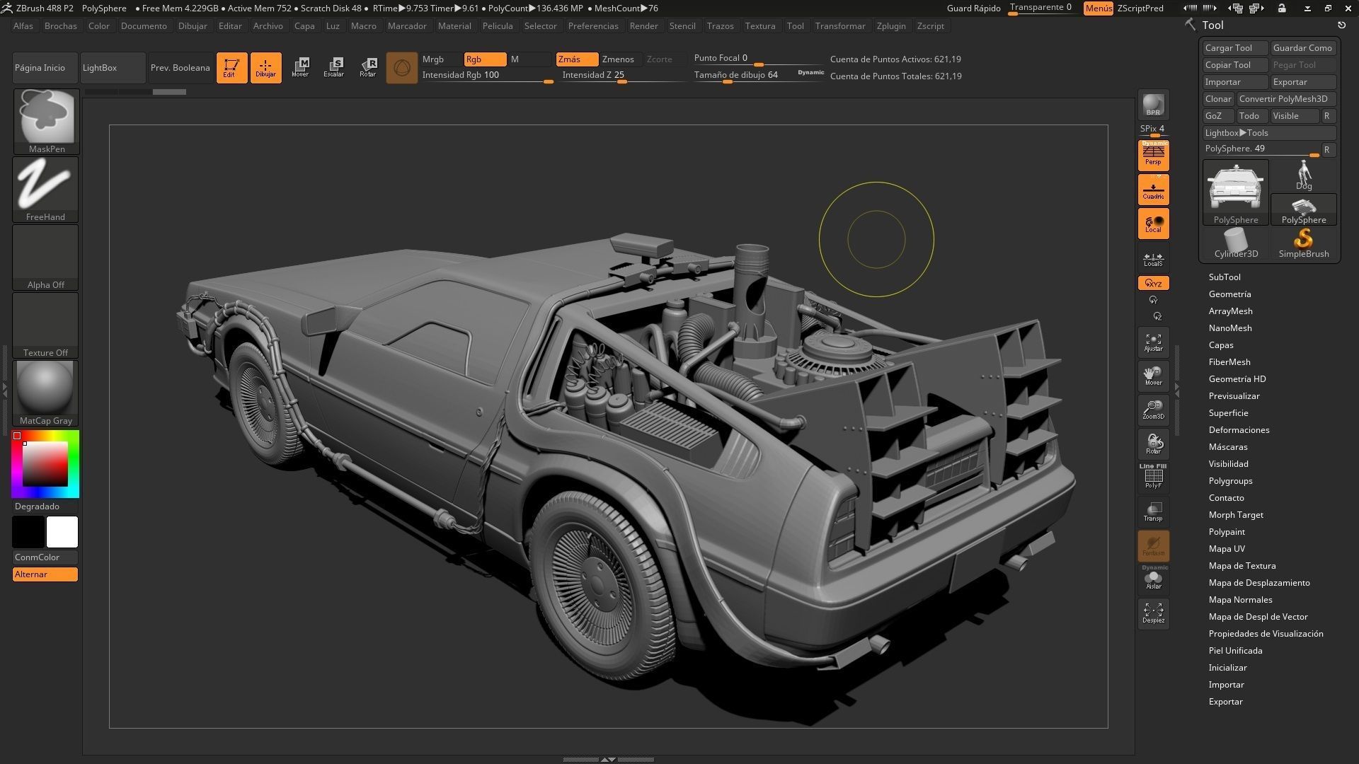 DeLorean  Back To The Future Episode 1 3D model_4