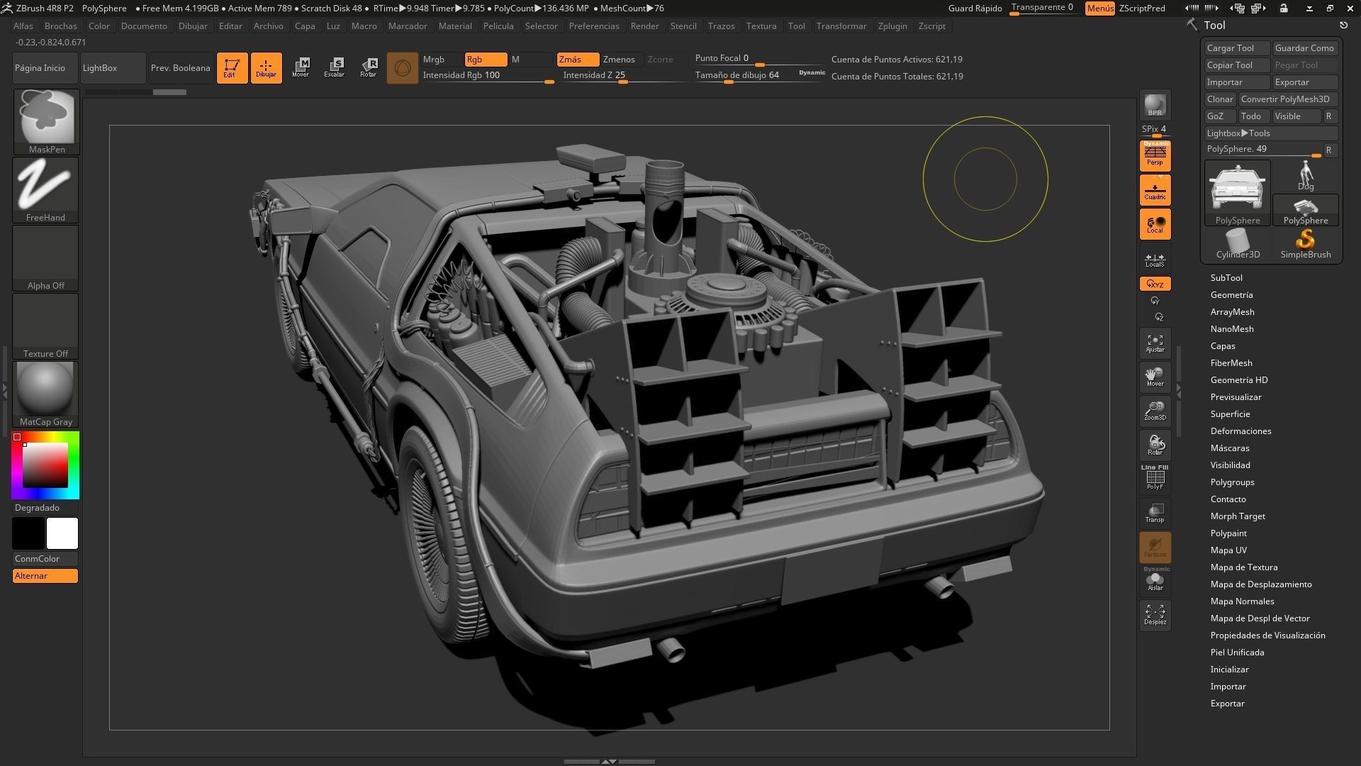 DeLorean  Back To The Future Episode 1 3D model_5