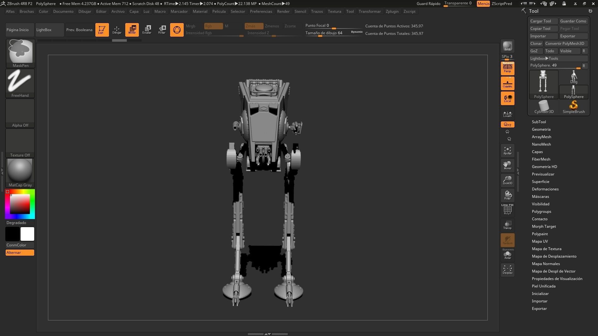 Star Wars AT-ST 3D model_1