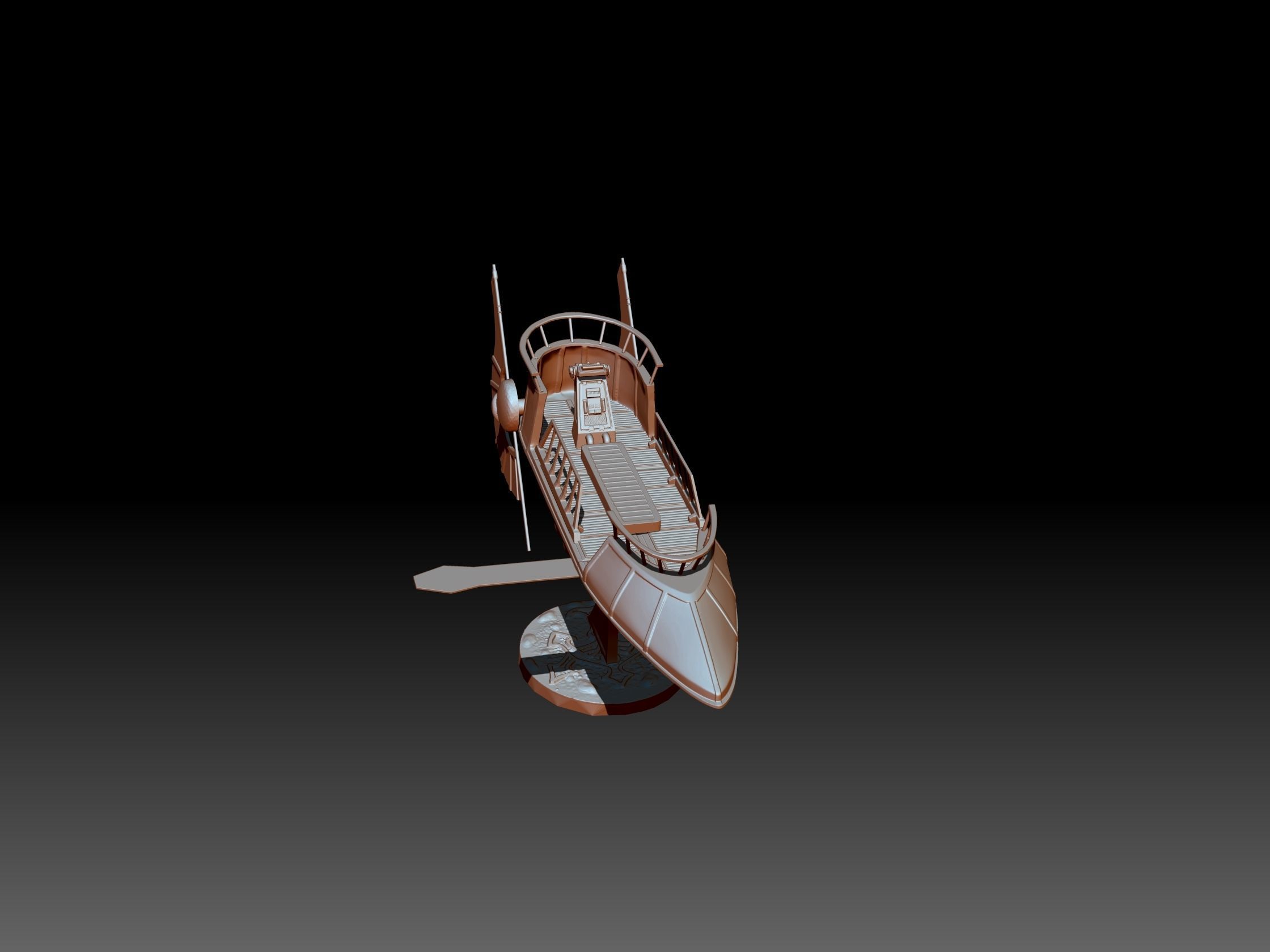 Jabba Skiff 3D print model_2