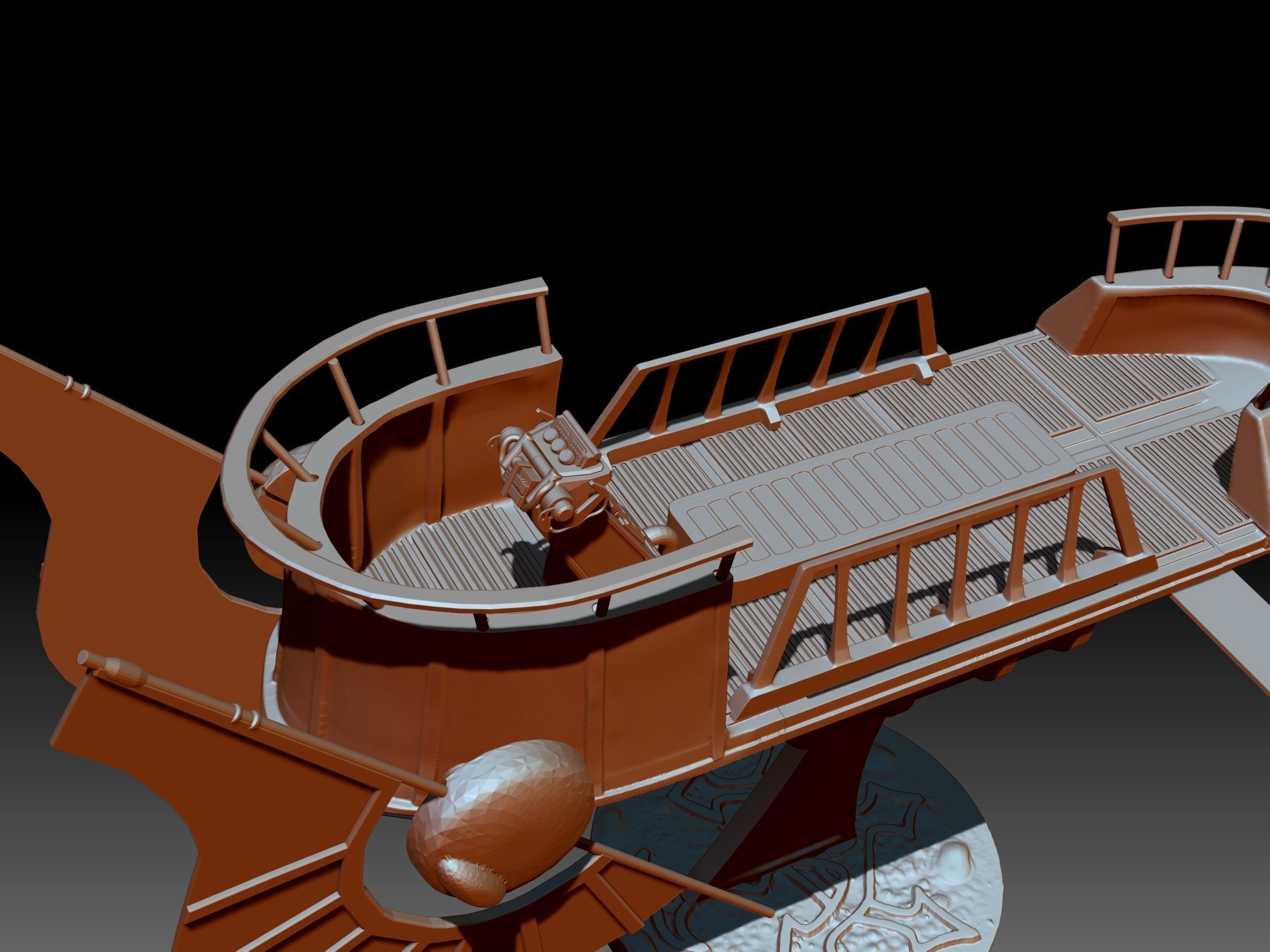 Jabba Skiff 3D print model_4