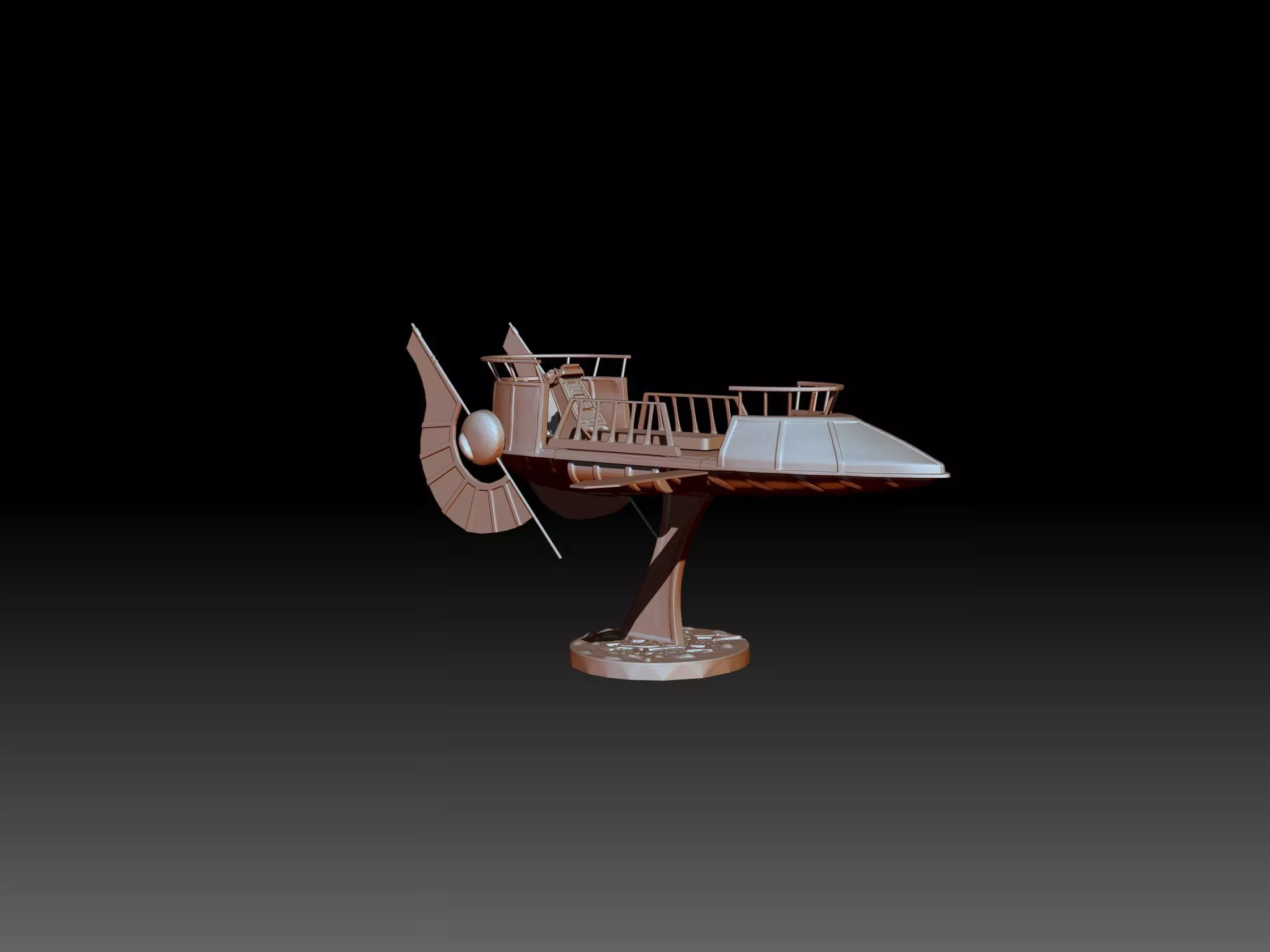 Jabba Skiff 3D print model_0