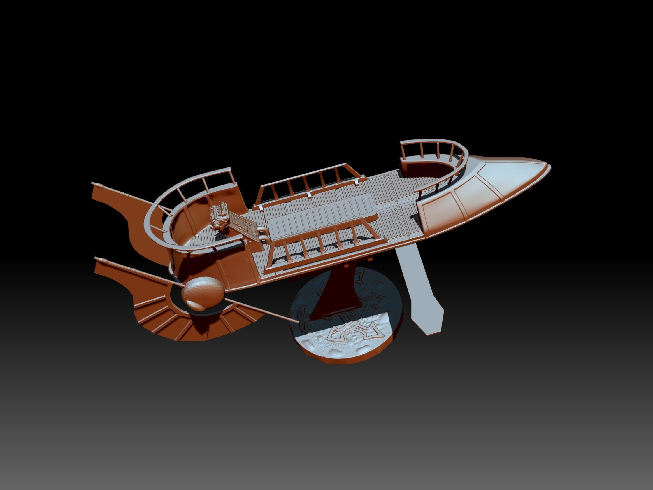 Jabba Skiff 3D print model_5