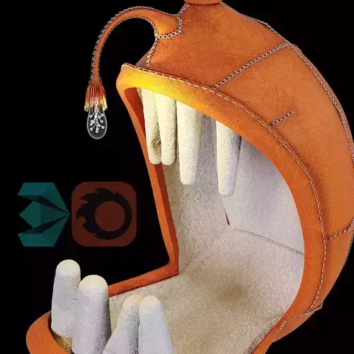 Swing chair by Porky Hefer Sea Predator Monster Low-poly 3D model