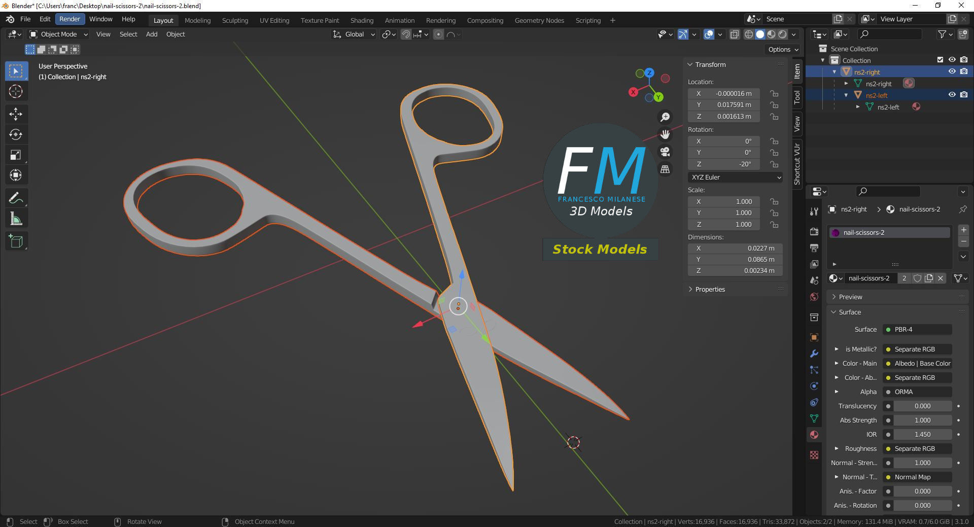 Nail scissors 2 3D model_9