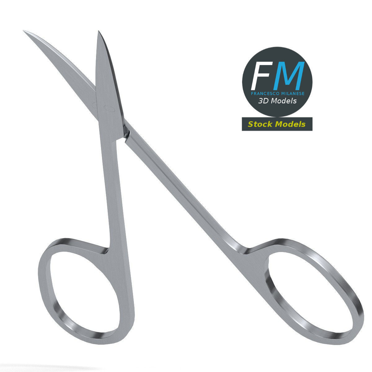 Nail scissors 2 3D model_4