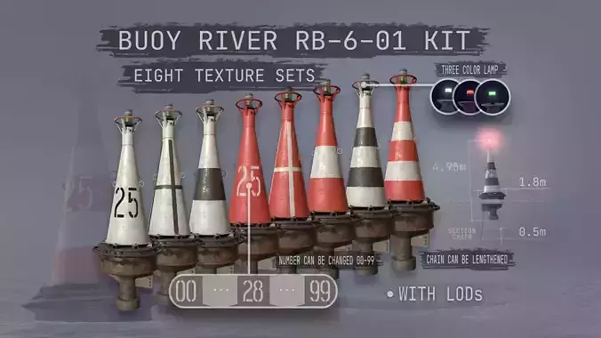 Buoy River RB-6-01 3D Model Collection