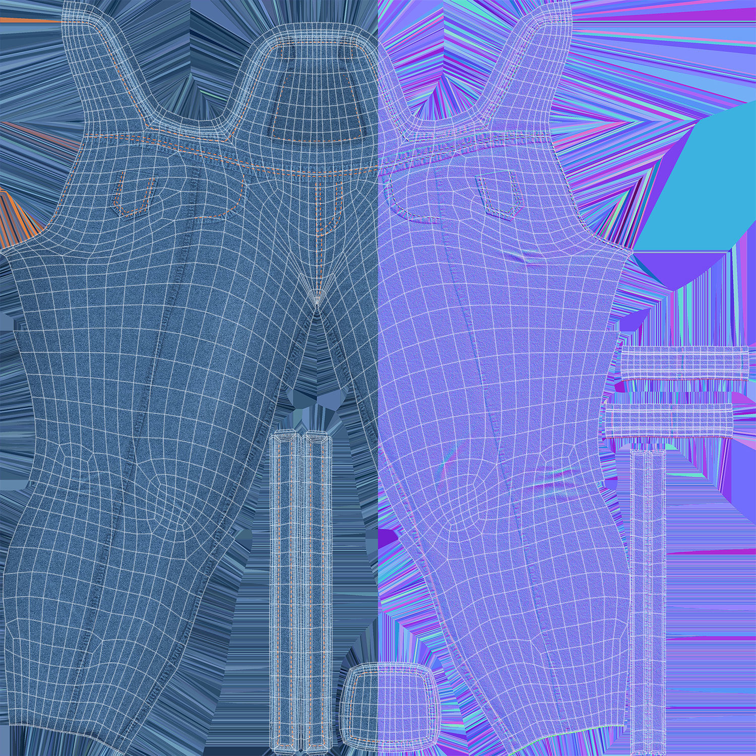 Cartoon Girl NoRig 3D model_64