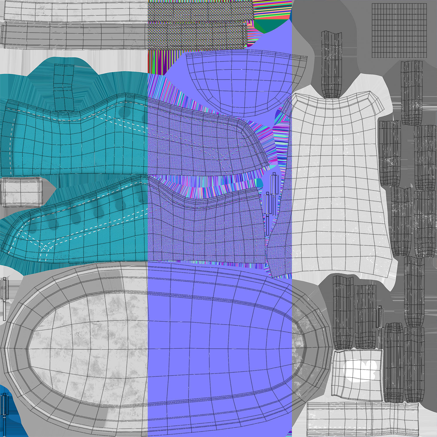 Cartoon Girl NoRig 3D model_62