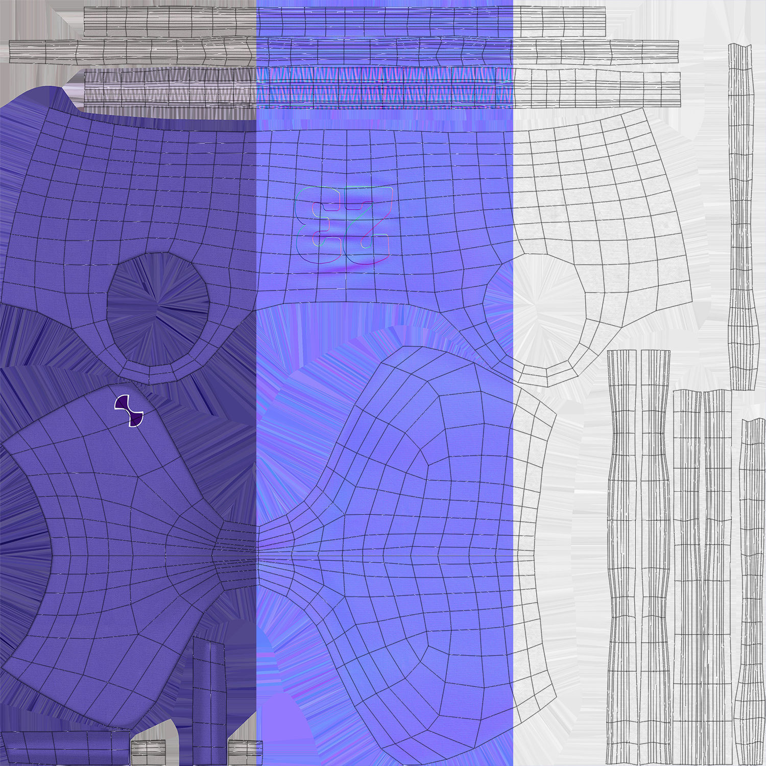 Cartoon Girl NoRig 3D model_66