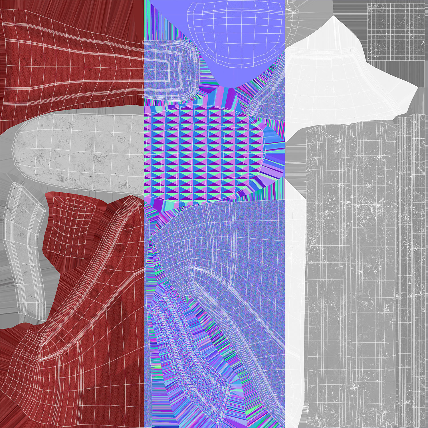 Cartoon Girl NoRig 3D model_65