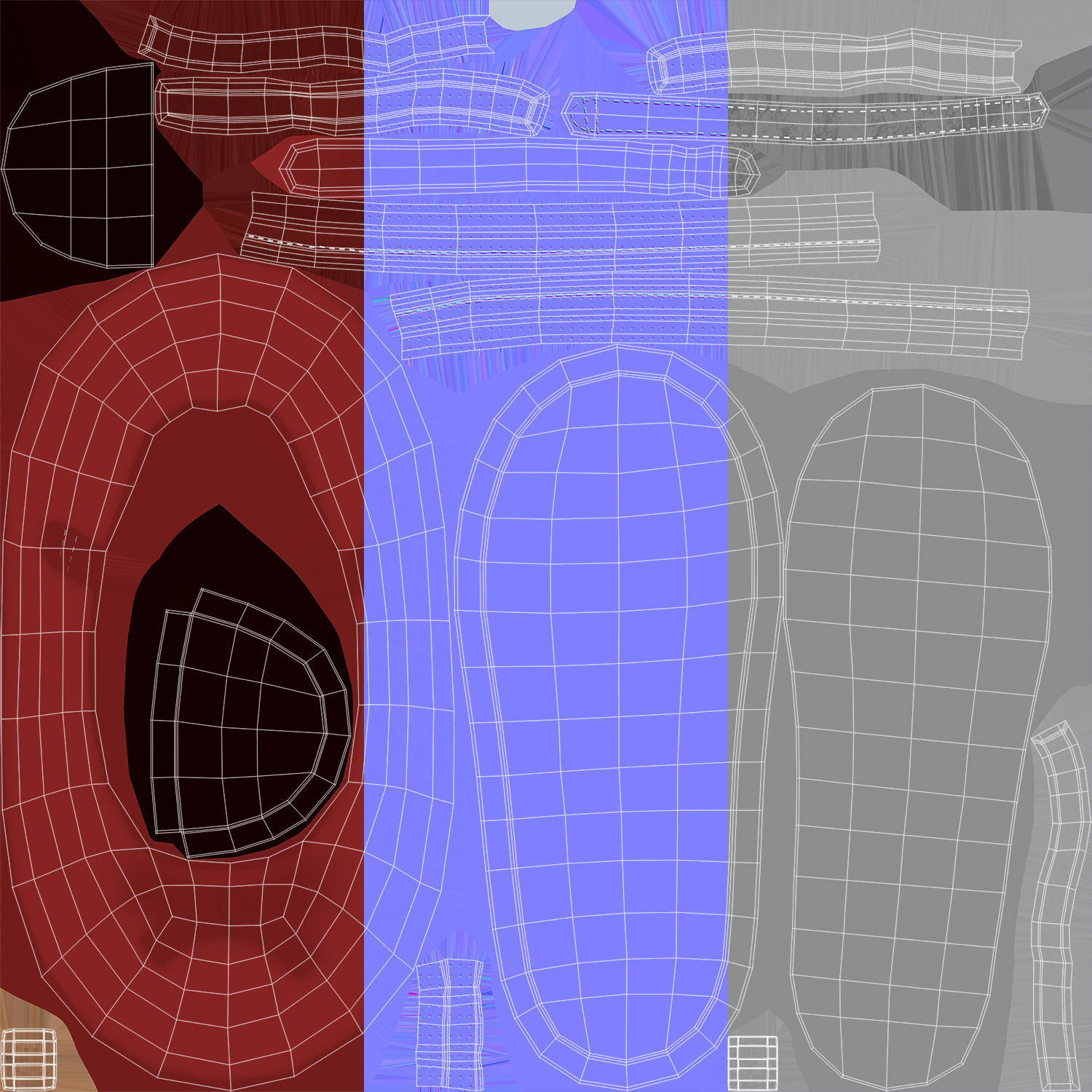 Cartoon Girl NoRig 3D model_60