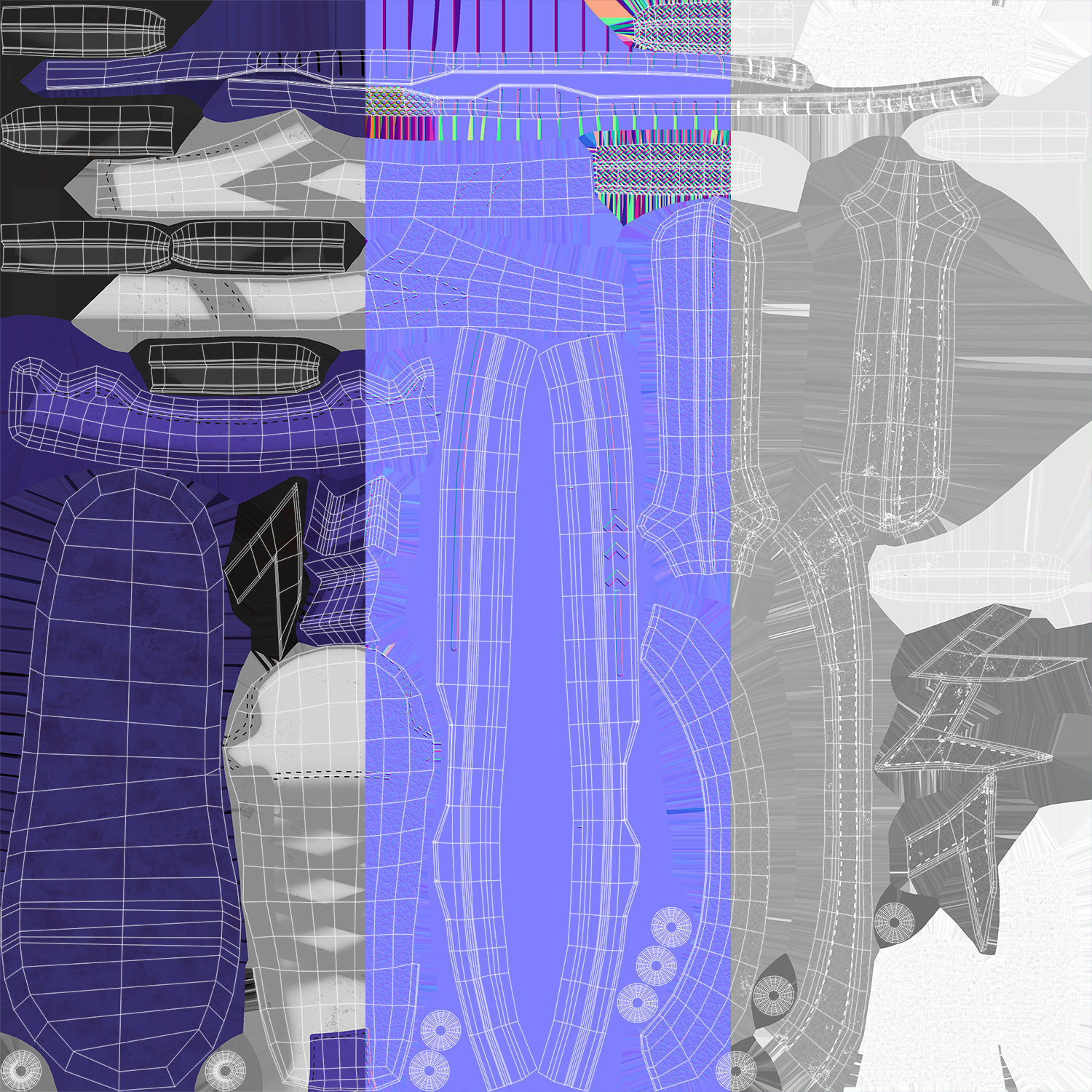 Cartoon Girl NoRig 3D model_61