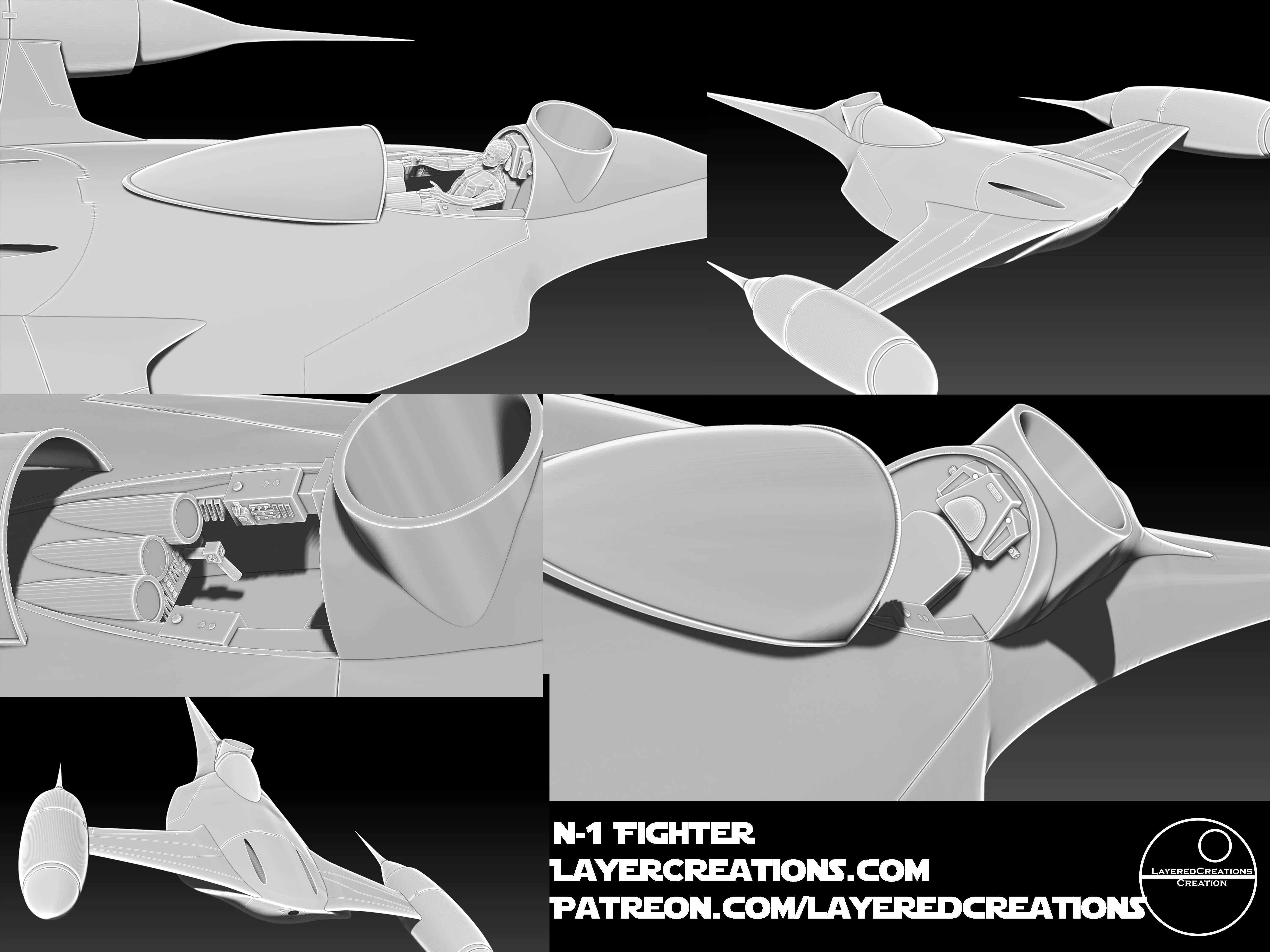 N1 Naboo Star Fighter 3D print model_0