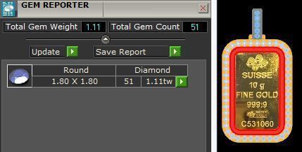 Diamond Gold Pendant 3D print model_6