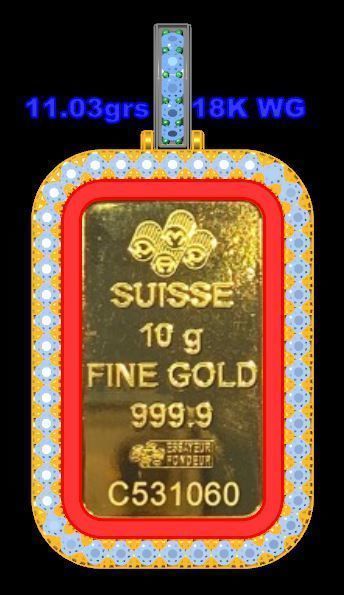 Diamond Gold Pendant 3D print model_5