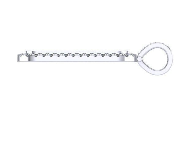 Diamond Gold Pendant 3D print model_3