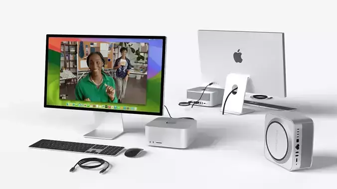 Mac studio 2023  Setup keyboard mouse and Display 3D model