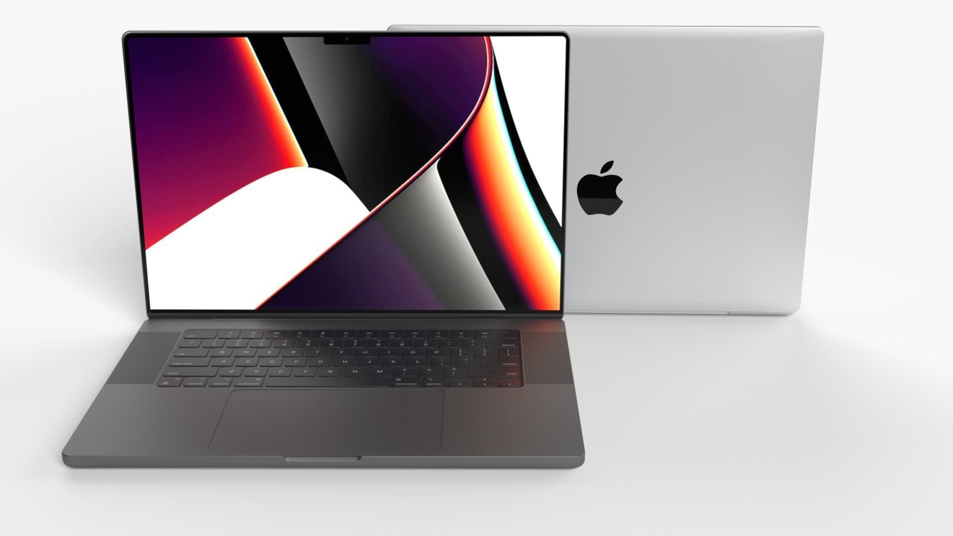 MacBook Pro 2022 with Power Adapter and Cable 3D model_3