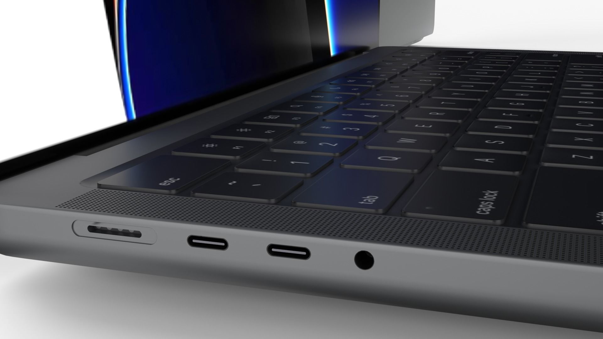 MacBook Pro 2022 with Power Adapter and Cable 3D model_14