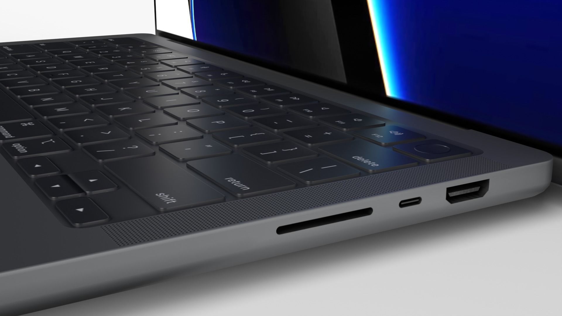 MacBook Pro 2022 with Power Adapter and Cable 3D model_15