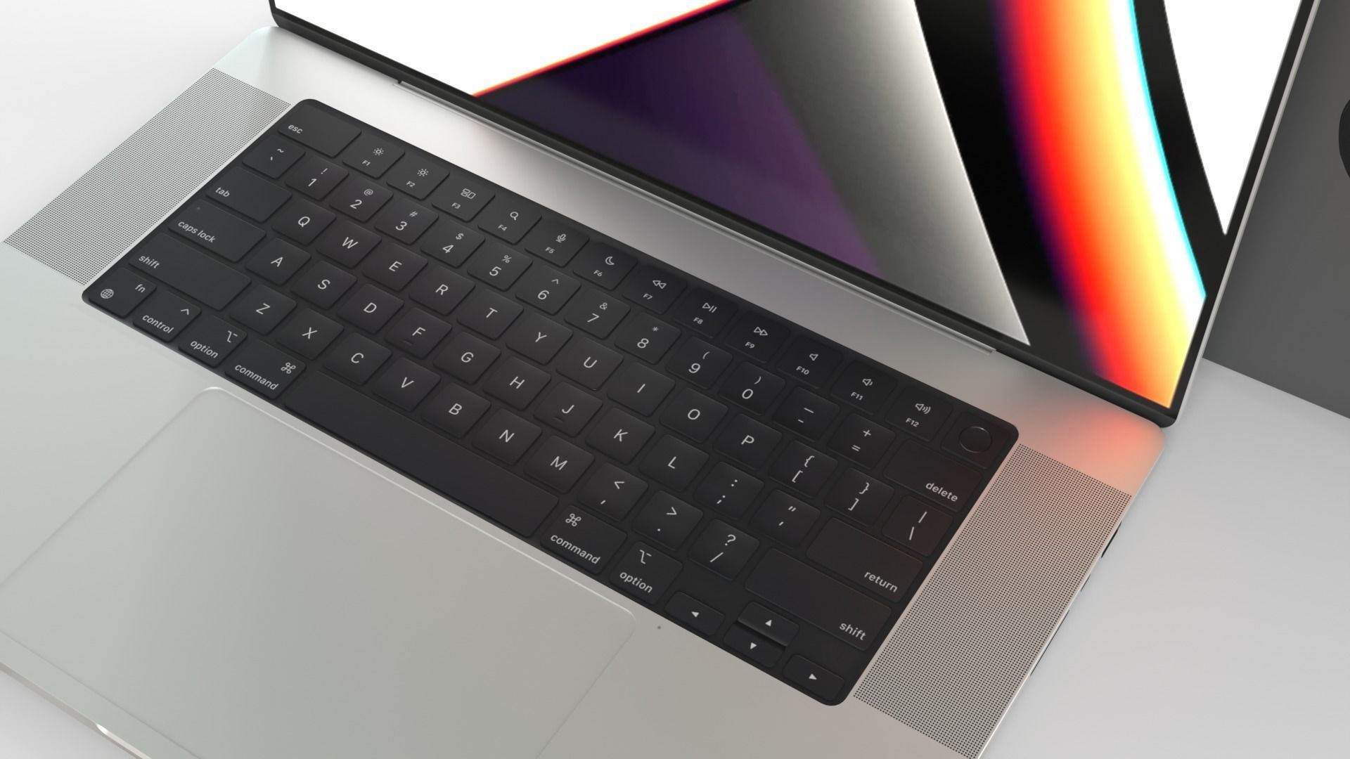 MacBook Pro 2022 with Power Adapter and Cable 3D model_6