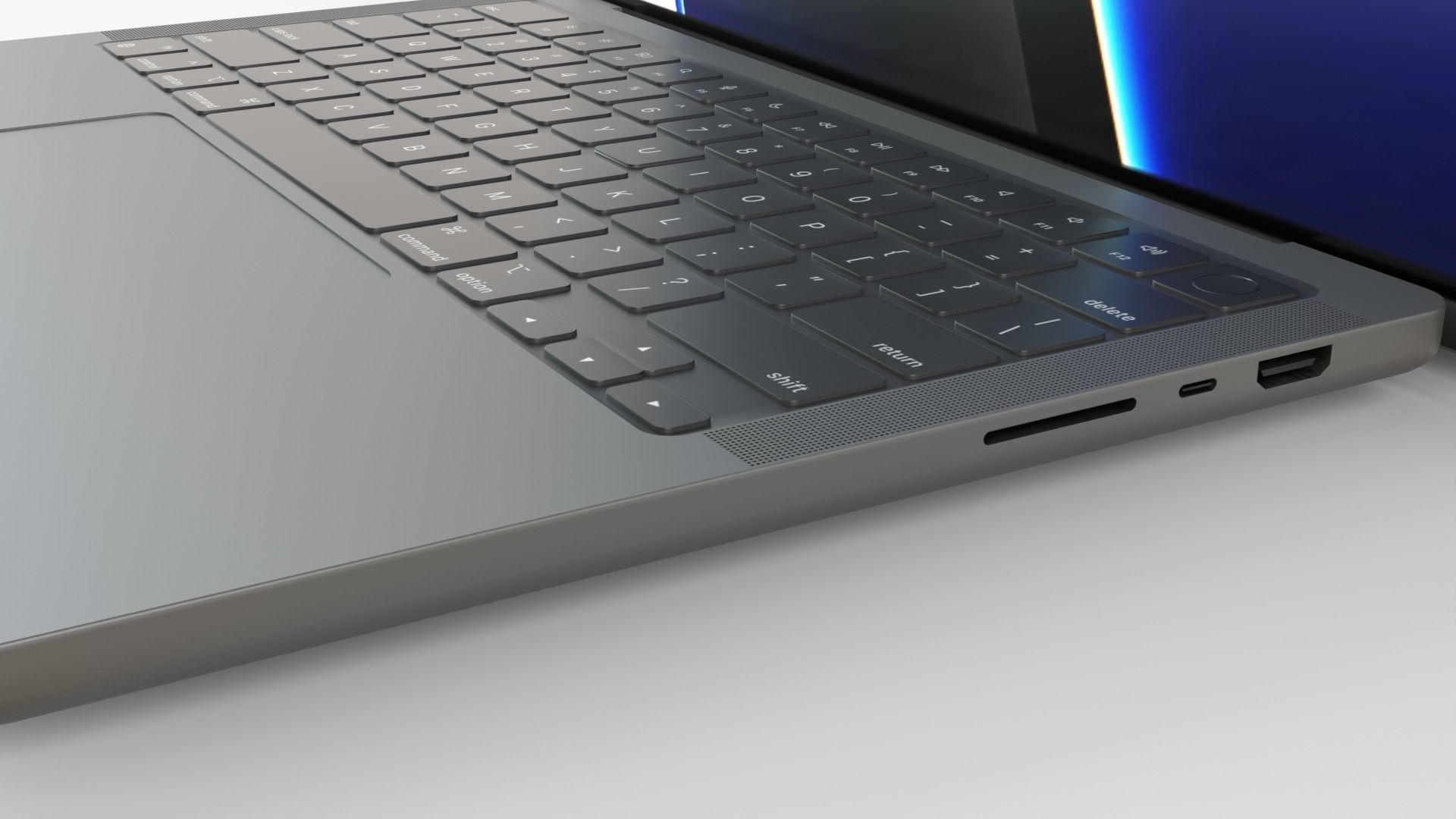 MacBook Pro 2022 with Power Adapter and Cable 3D model_12