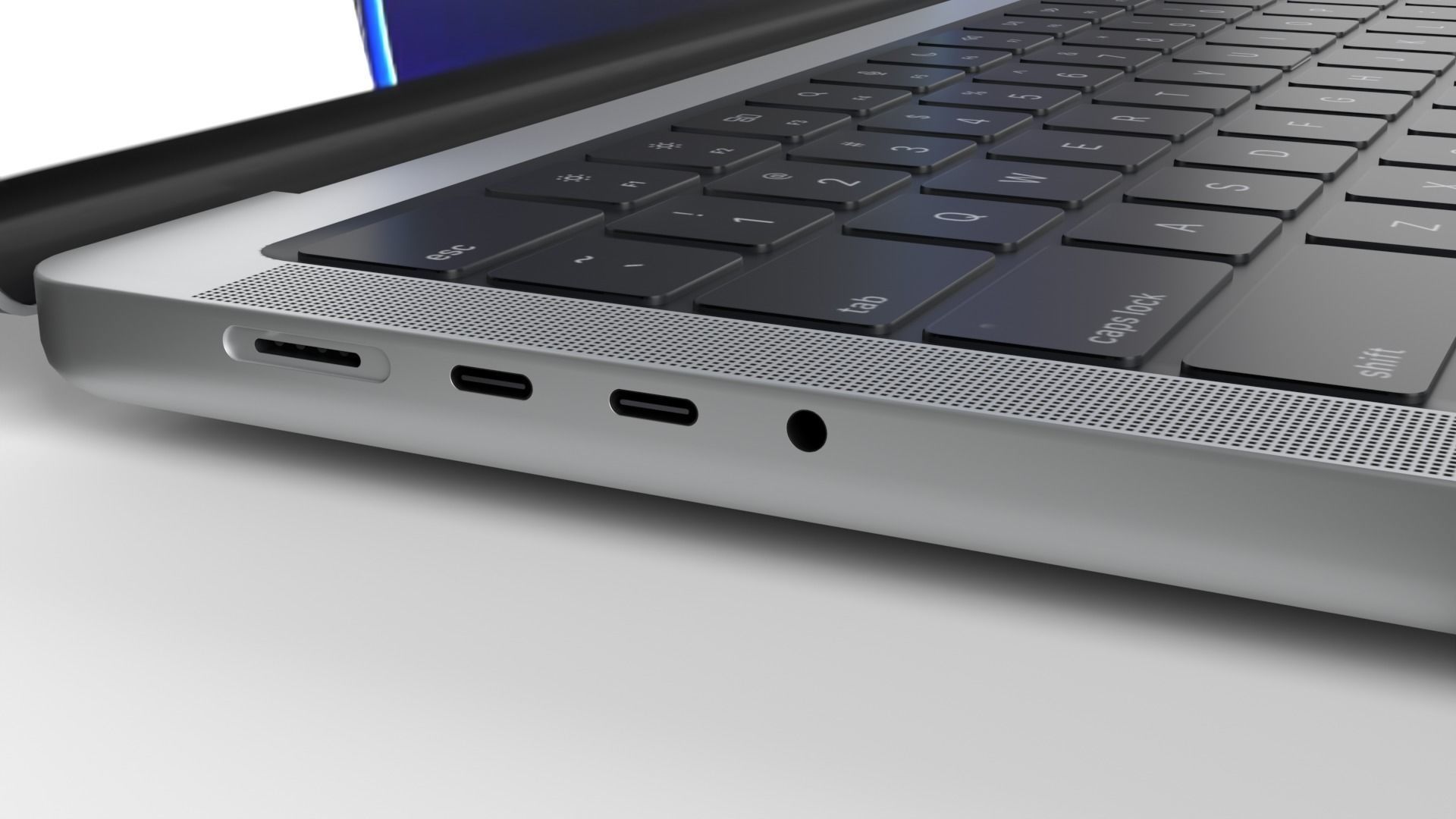 MacBook Pro 2022 with Power Adapter and Cable 3D model_13