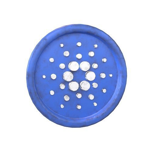 Cartoon Cardano Coin v1 004 Low-poly 3D model