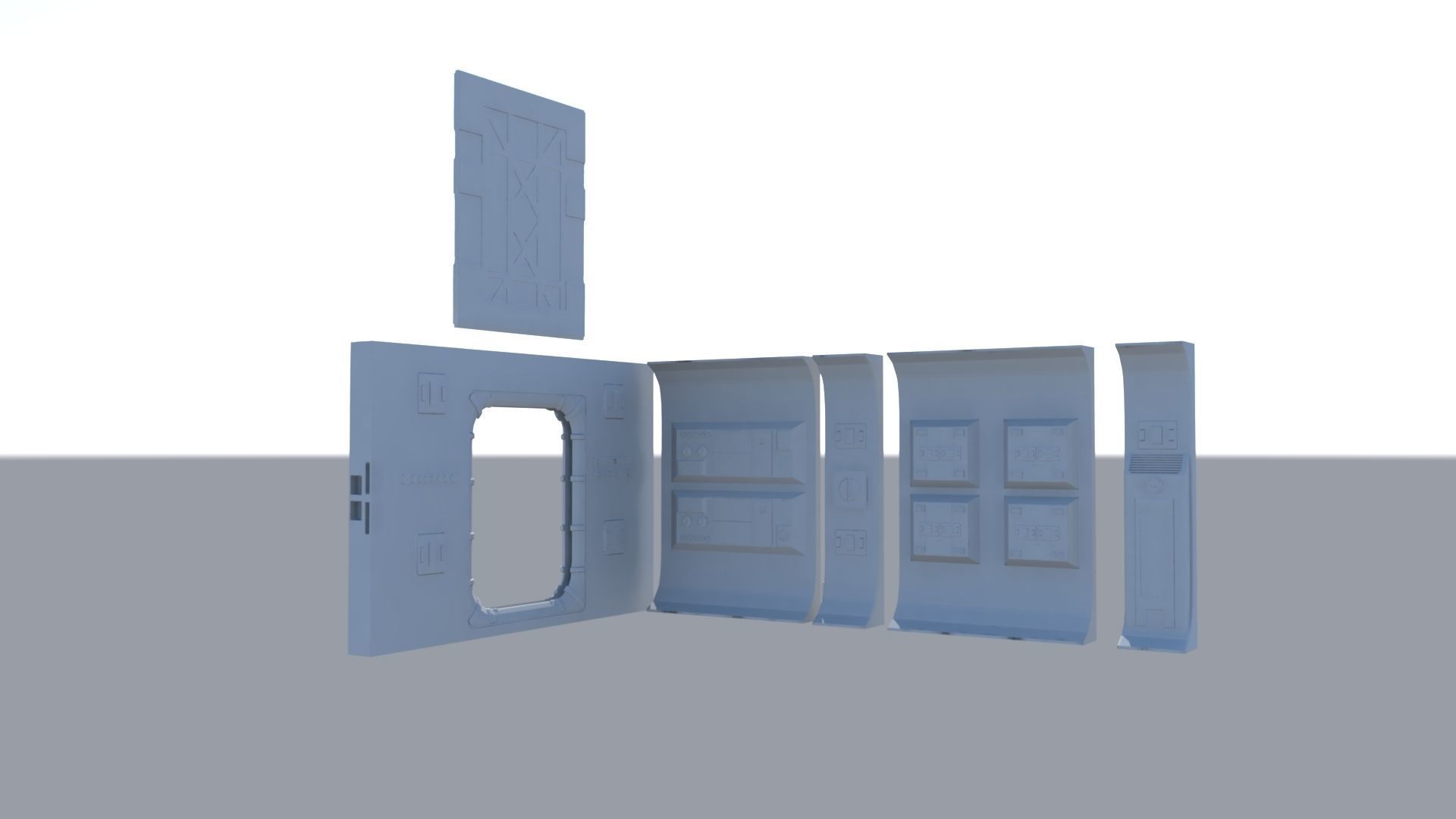 Tantive IV Hallway set 3D print model_4