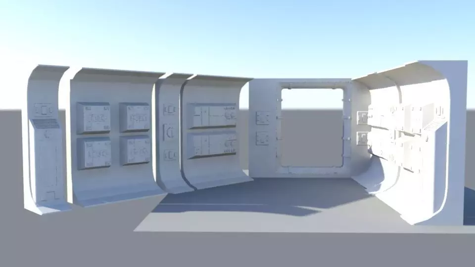 Tantive IV Hallway set 3D print model_0