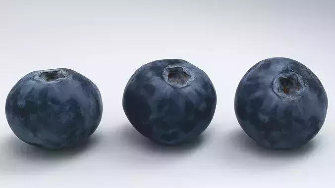 Blueberry 3D Low-poly 3D model 3