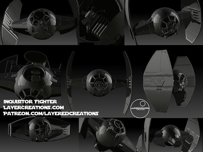 Inquisitor Tie Fighter 3D print model