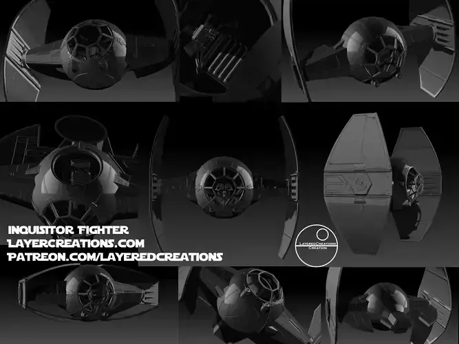 Inquisitor Tie Fighter 3D print model