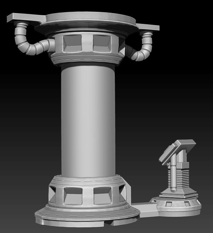 BactaTank pedestal with remote control 3D print model_1