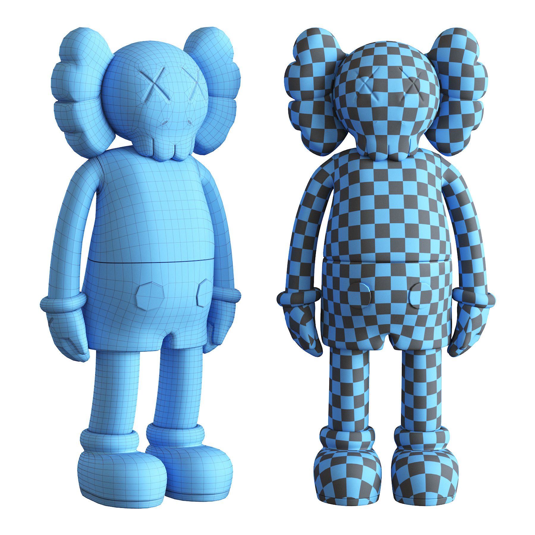 Kaws Four Foot Companion Brown 3D model_6