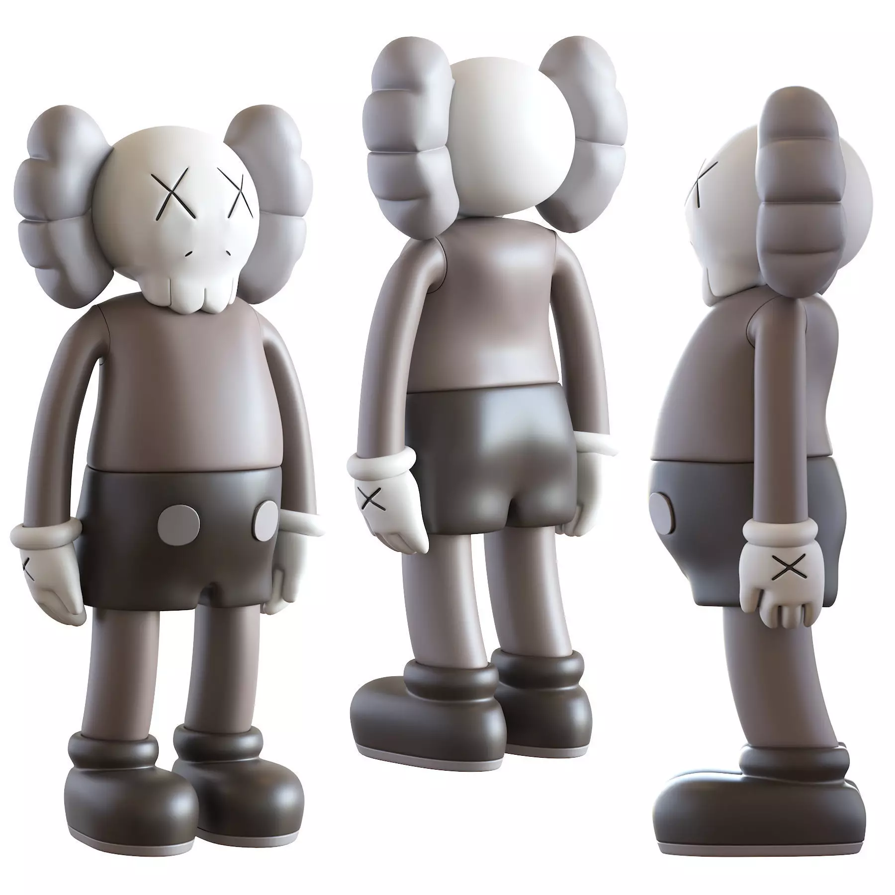 Kaws Four Foot Companion Brown 3D model_0