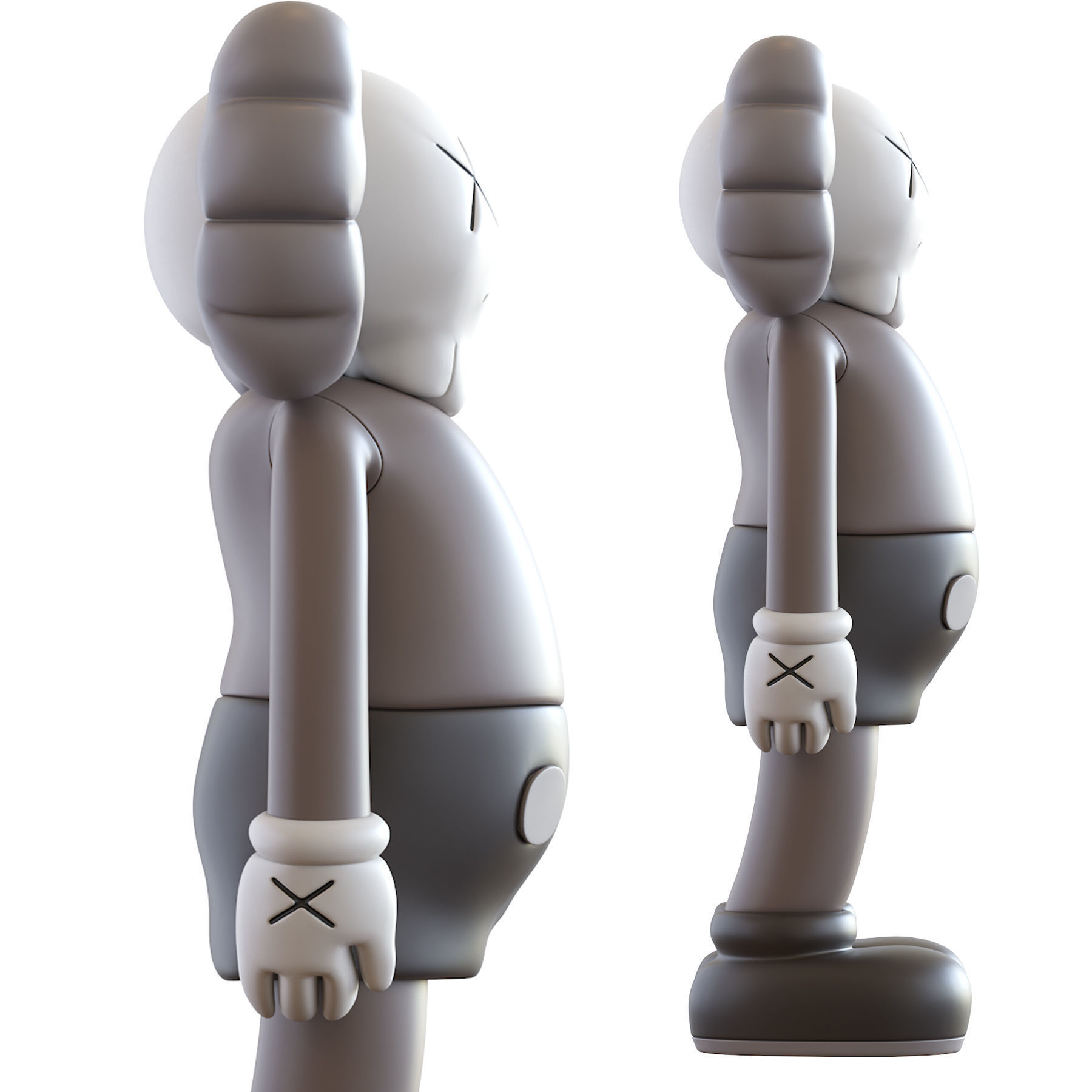 Kaws Four Foot Companion Brown 3D model_5