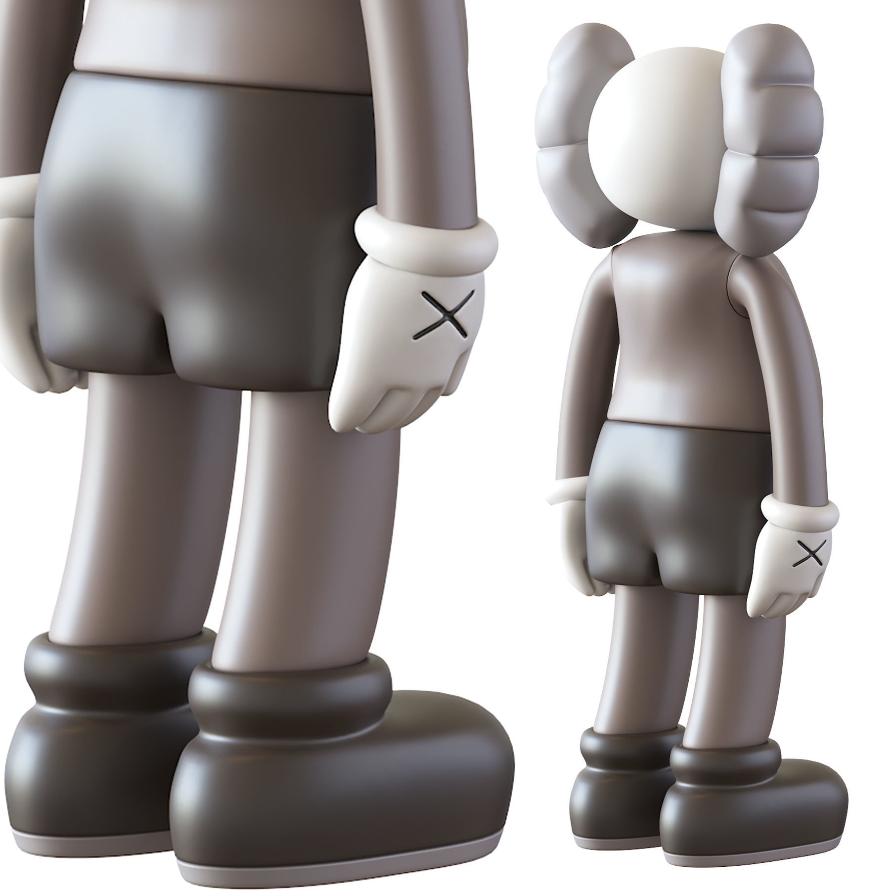 Kaws Four Foot Companion Brown 3D model_3