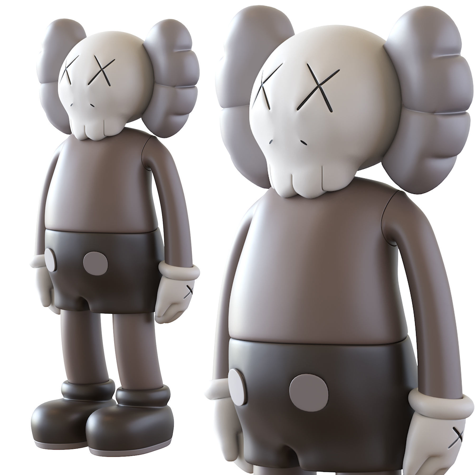 Kaws Four Foot Companion Brown 3D model_4
