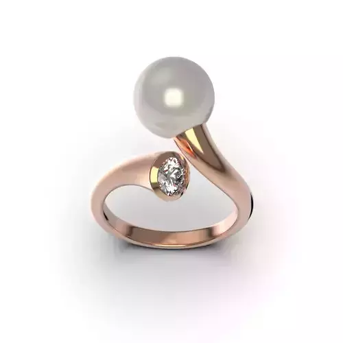 Pearl and Diamond Ring