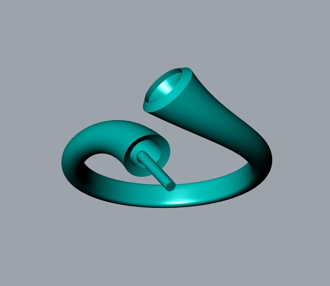 Pearl and Diamond Ring 3D print model_13