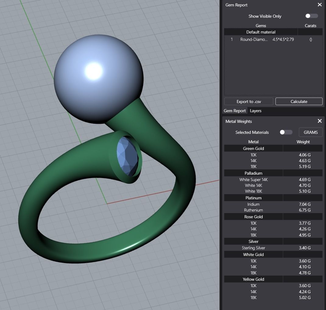 Pearl and Diamond Ring 3D print model_10