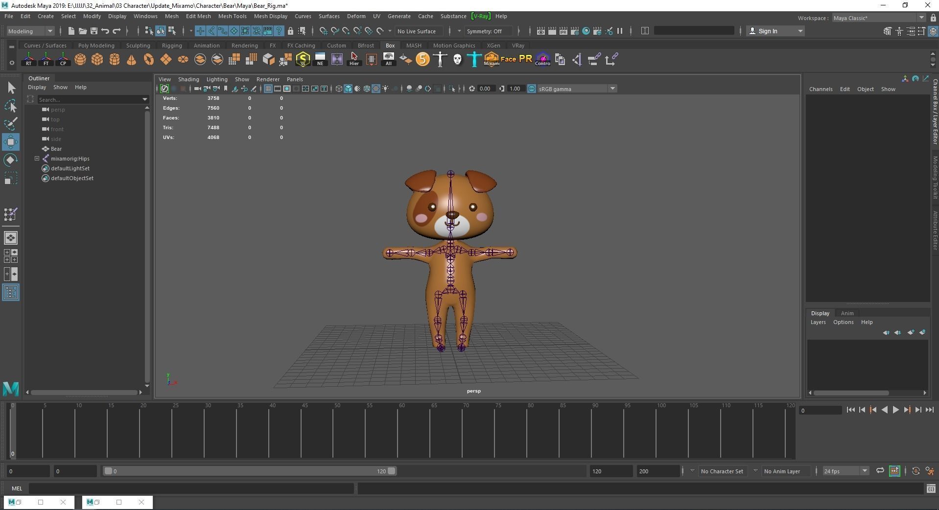 Cartoon Bear Animated  Low-poly 3D model_13