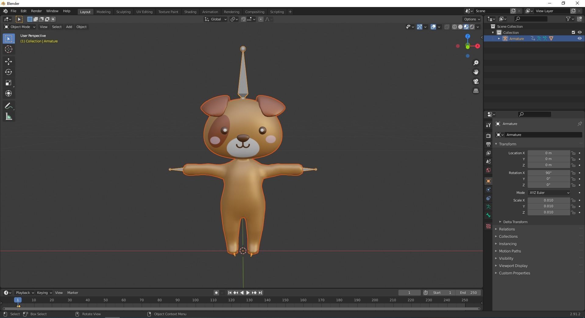 Cartoon Bear Animated  Low-poly 3D model_11