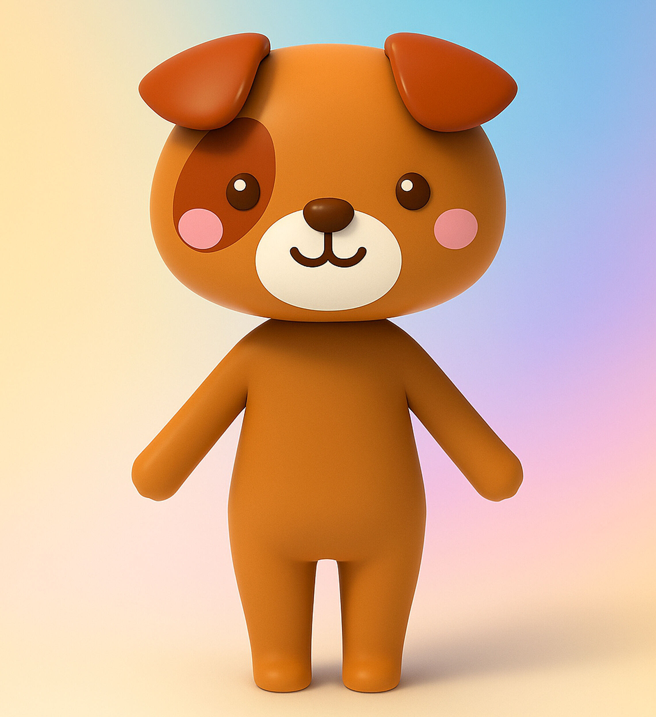 Cartoon Bear Animated  Low-poly 3D model_3