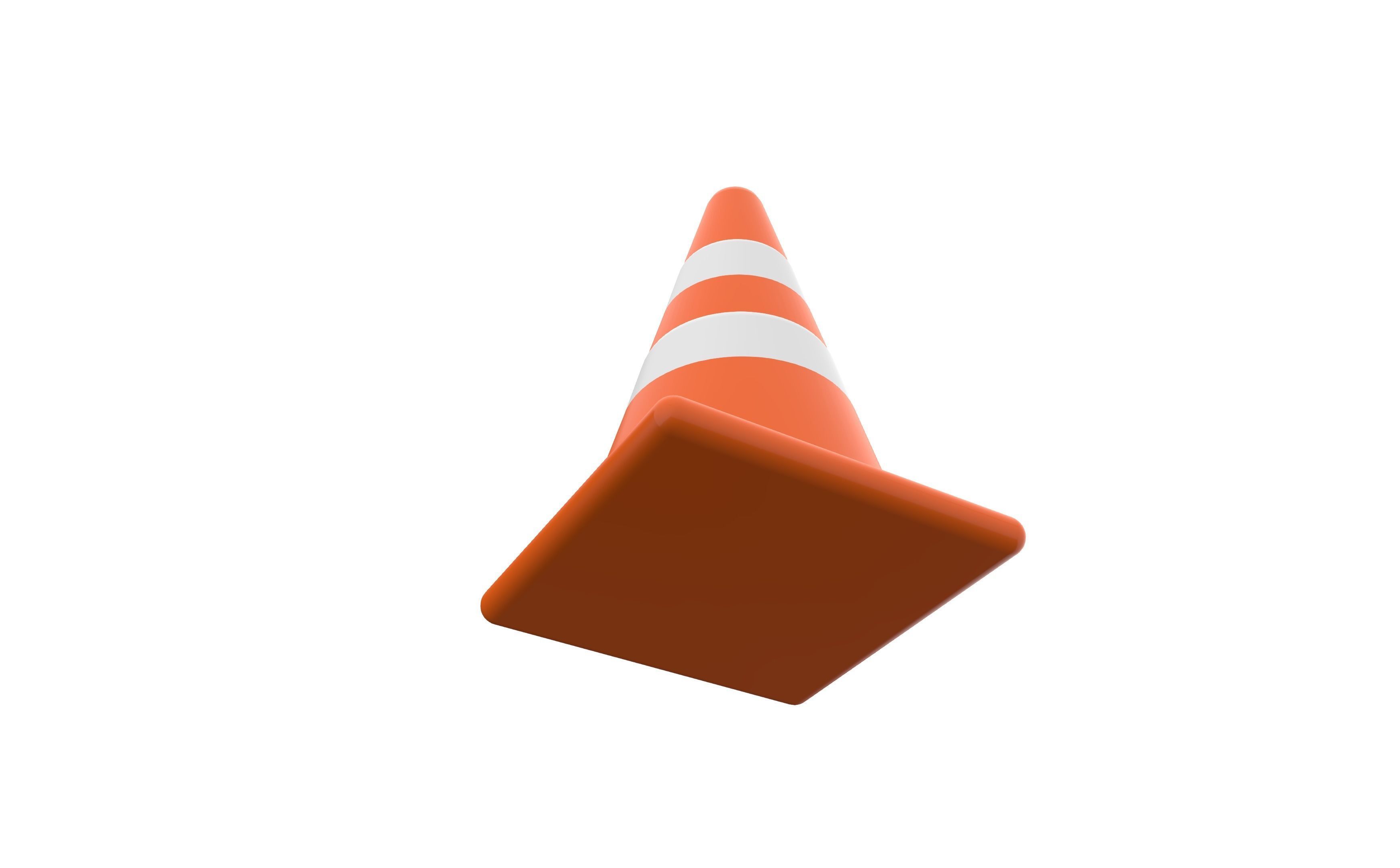 Traffic cone 3d illustration traffic cone 3d model 3D print model_3