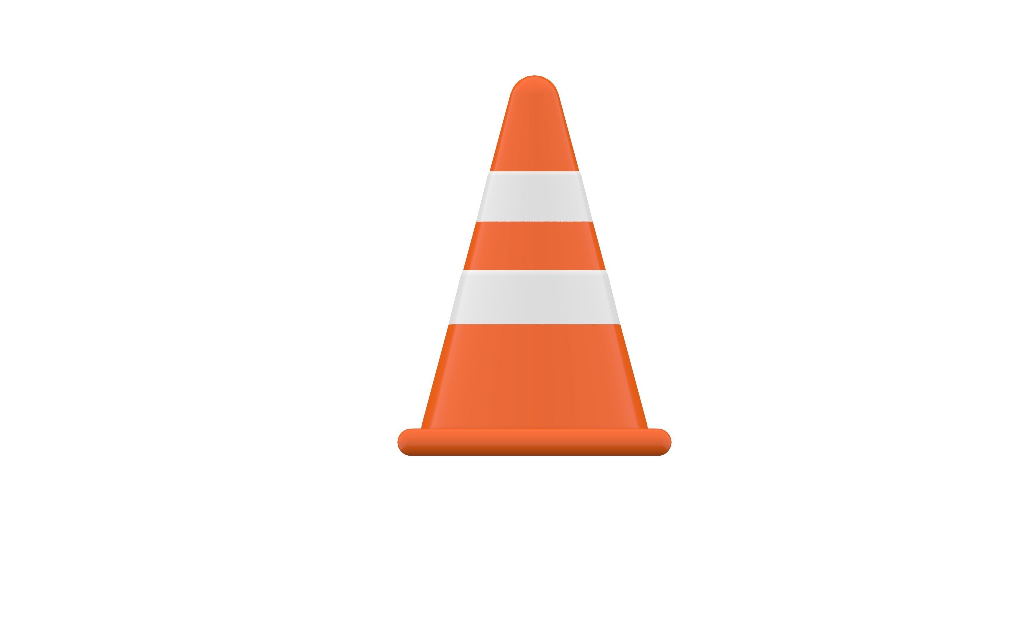 Traffic cone 3d illustration traffic cone 3d model 3D print model_2