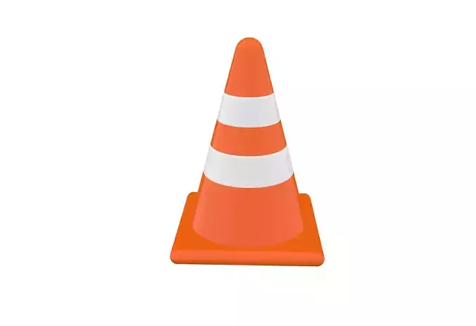 Traffic cone 3d illustration traffic cone 3d model