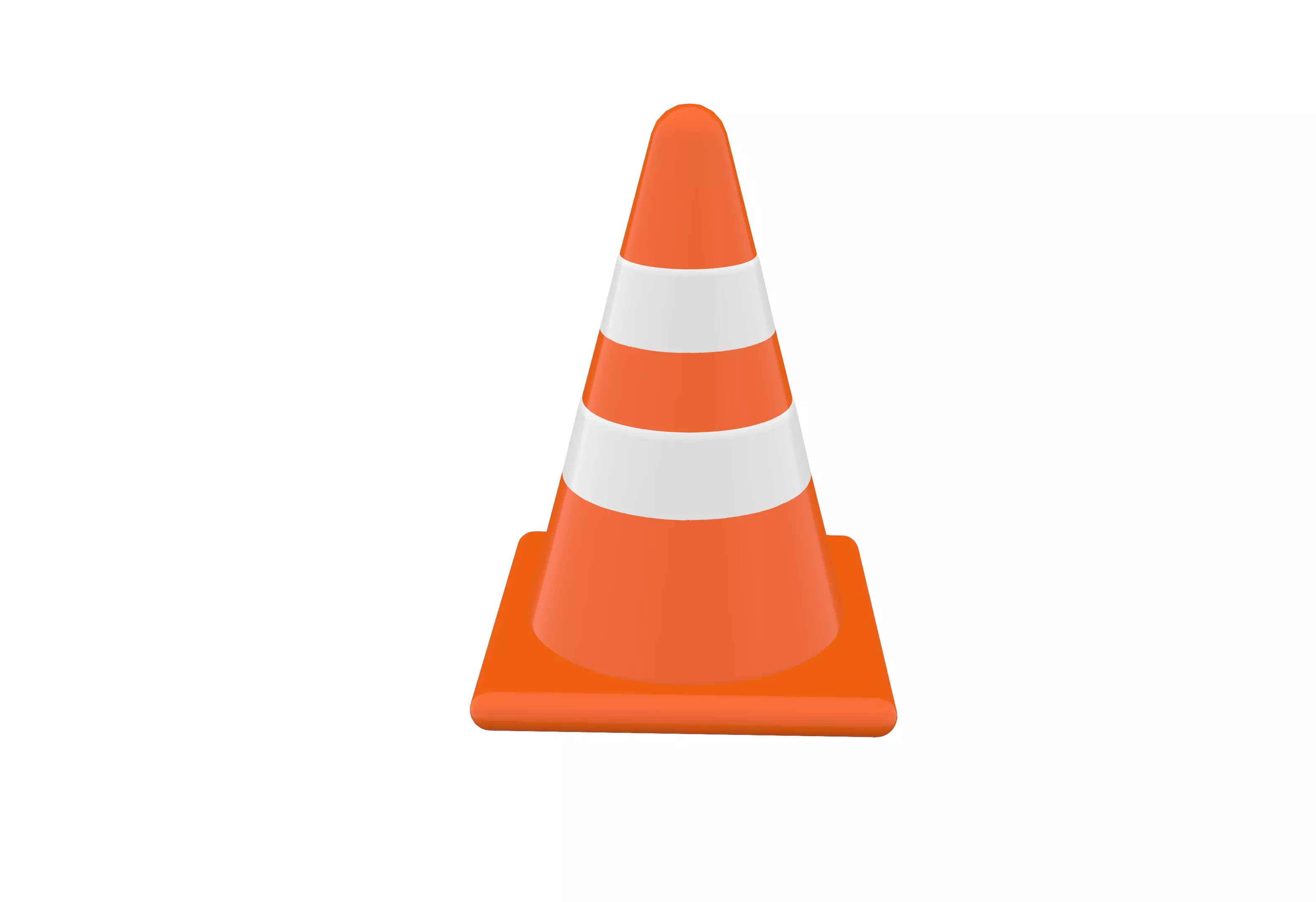 Traffic cone 3d illustration traffic cone 3d model 3D print model_0